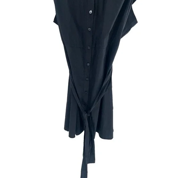 Women's Forever 21+ Black Flutteer Sleeve Woven Shirt Dress Size 3X - Picture 4 of 7
